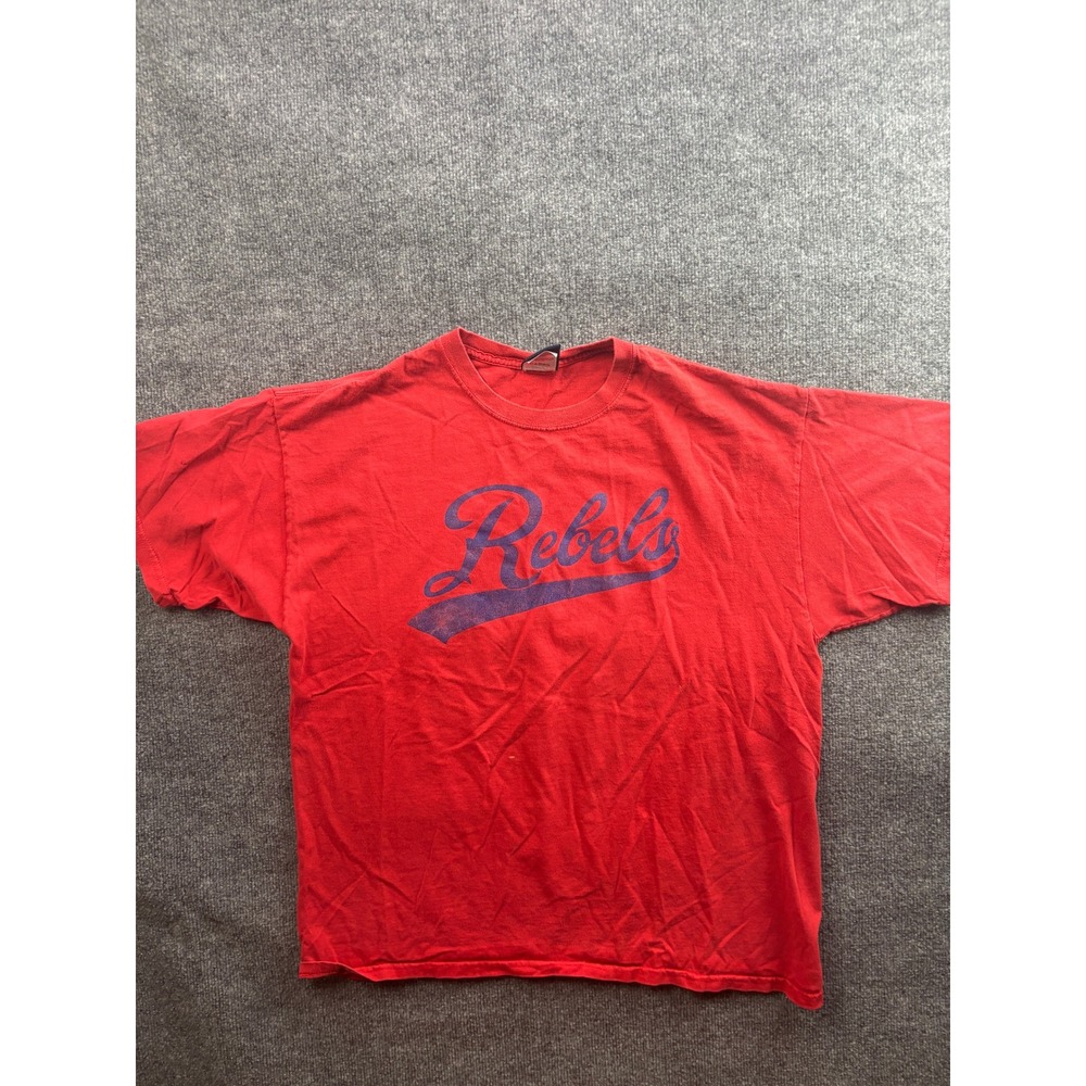 Ole Miss Mississippi Rebels T-Shirt Mens XL Red NCAA Football Graphic Tee